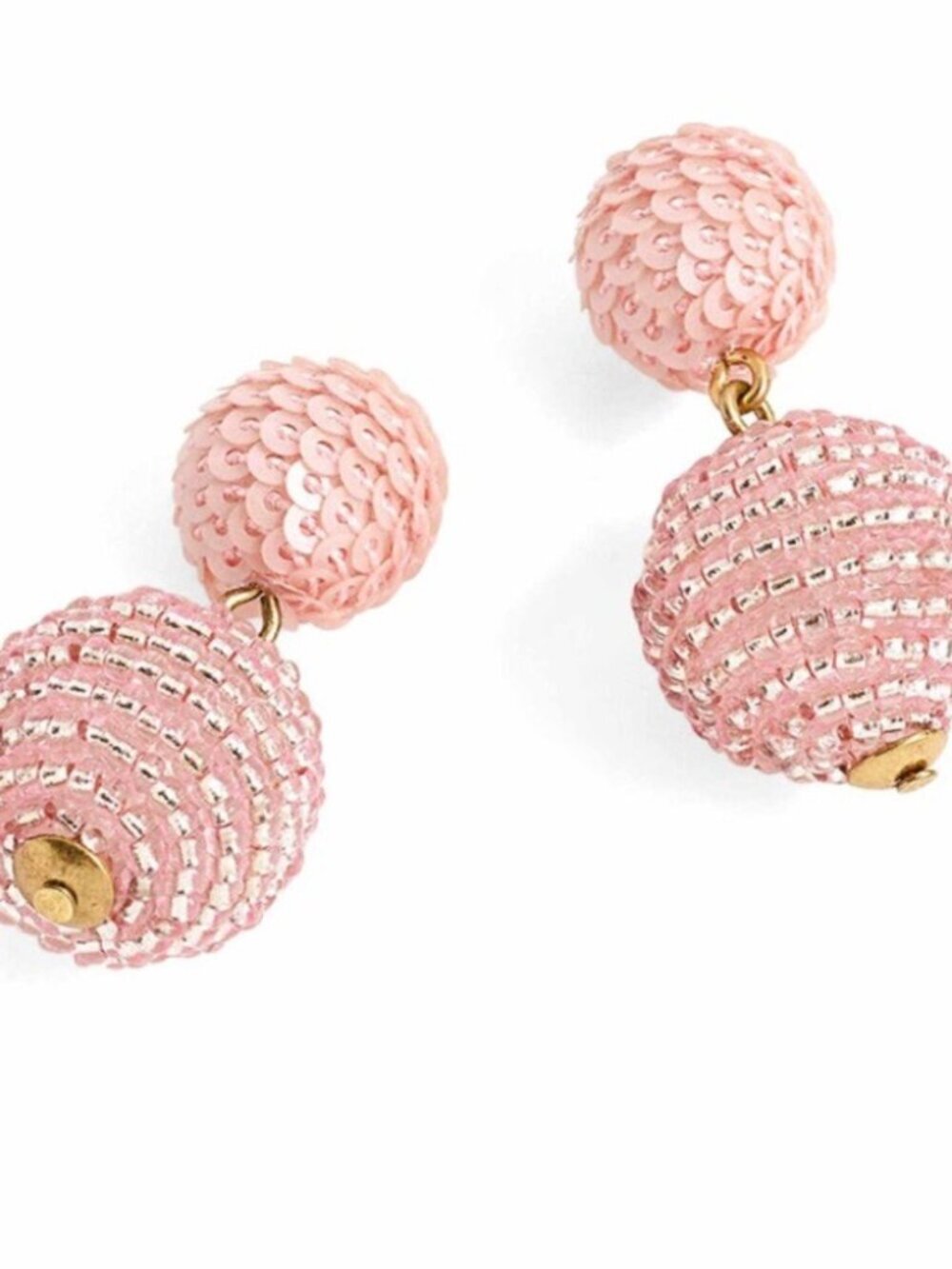 J.crew sequin and bead ball drop earring